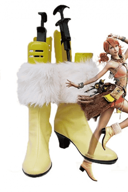 Final Fantasy 13 Vanille Cosplay Boots Shoes