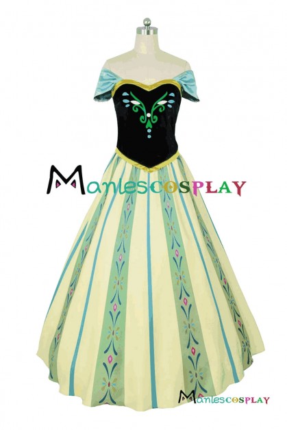 Frozen Princess Anna Cosplay Costume 