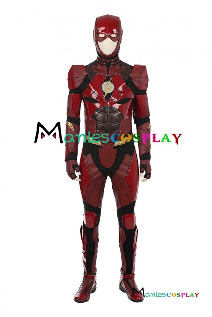 DC Justice League The Flash Barry Allen Cosplay Costume