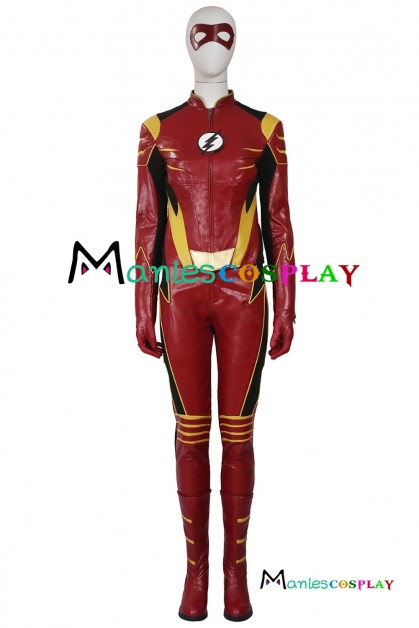 The Flash Season 3 Jesse Quick Cosplay Costume Uniform