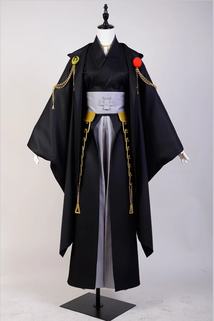 Touken Ranbu Tsurumaru Kuninaga Black Uniform Cosplay Costume