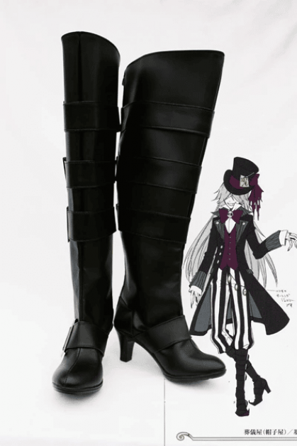 Black Butler Under Taker Cosplay Shoes Boots