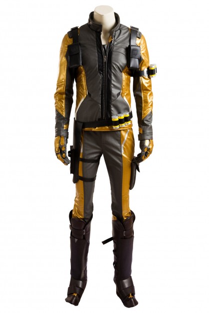 Overwatch Soldier 76 Bio Jack Morrison Gold Edition Outfit Costume