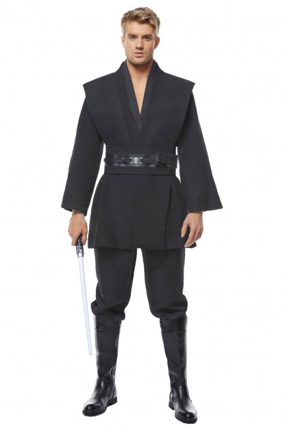 Star Wars Kenobi Jedi TUNIC Black Version No Cloak Cosplay Costume