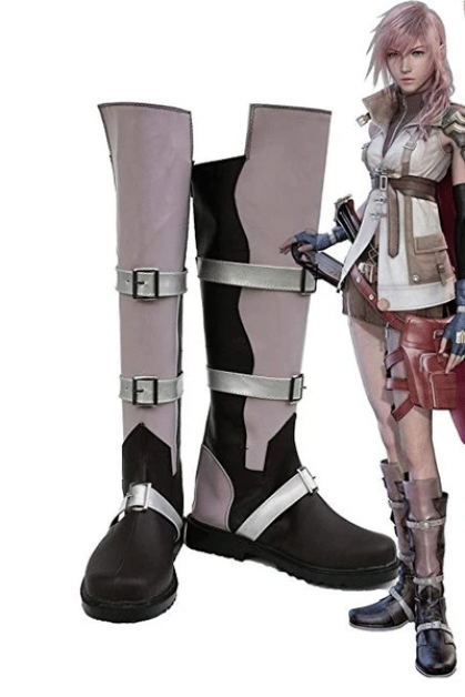 Final Fantasy XIII Lightning Cosplay Boots Shoes