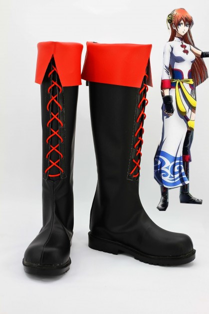Gintama Kagura High-heeled Boots Cosplay Shoes