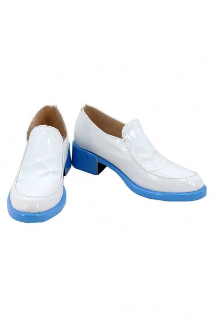 JoJo‘s Bizarre Adventure Rohan Kishibe White PU Leather Shoes Cosplay Shoes