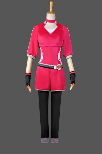 Pokemon Go Female Trainer Team Instinct Mystic Valor Red Shirt Cosplay Costume