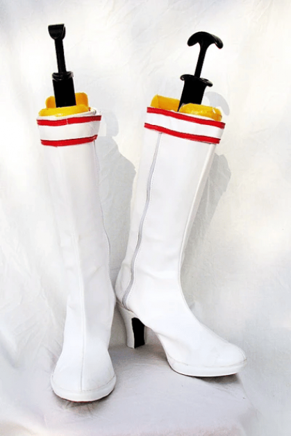 Tekken Lili Cosplay Boots Shoes White Custom Made