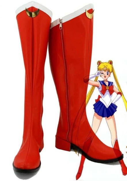 Sailor Moon Tsukino Usagi Boots Cosplay Shoes