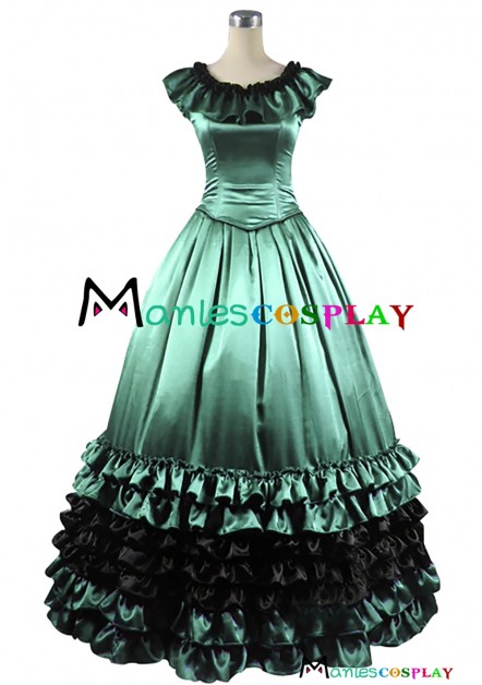 Southern Belle Lolita Sweet Armelloses Kleid Ruffles Lace Layered Fancy Party Dress