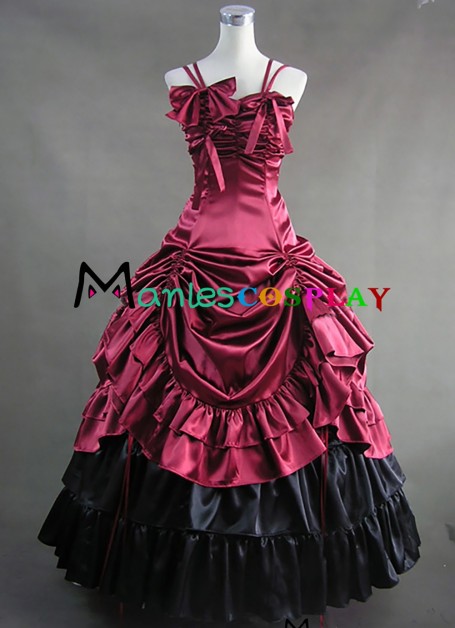 Romantic Romantik Sweet Lolita Ruffles Floral Spaghetti Strap Fancy Dress Prom