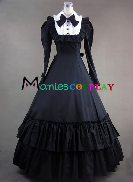 Gothic Vintage Elegant Lolita Classic Fairy Falbala Layered Ruffles Dress