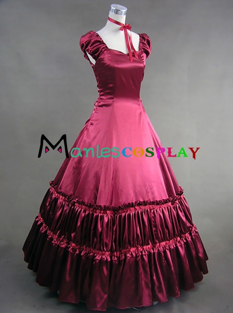 Southern Belle Princess Armelloses Kleid Lolita Lace Ruffles Brocade Ball Gown Dress