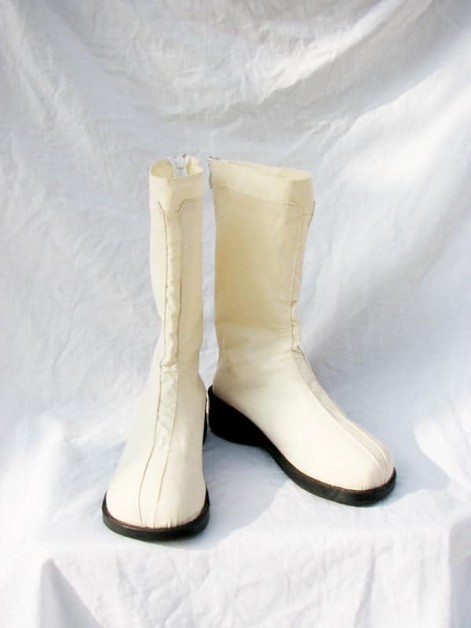 Hitman Reborn Lambo Cosplay Boots Shoes White