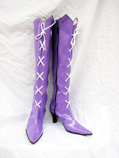 Sailor Moon Tomoe Hotaru Cosplay Boots Shoes Purple