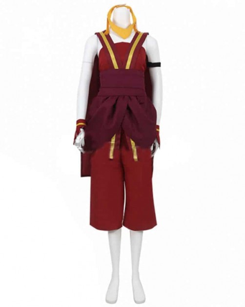 Avatar The Last Airbender Toph Beifong Red Cosplay Costume