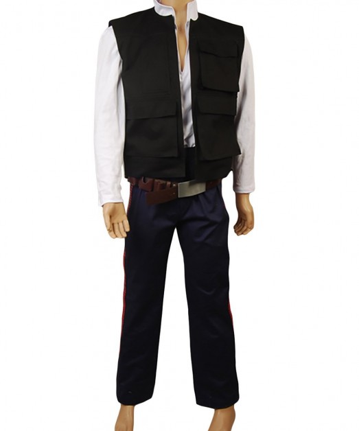 Star Wars ANH A New Hope Han Solo Vest Shirt Pants Cosplay Costume