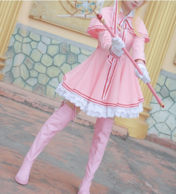 Card Captor Sakura Cosplay Shoes Boots Pink