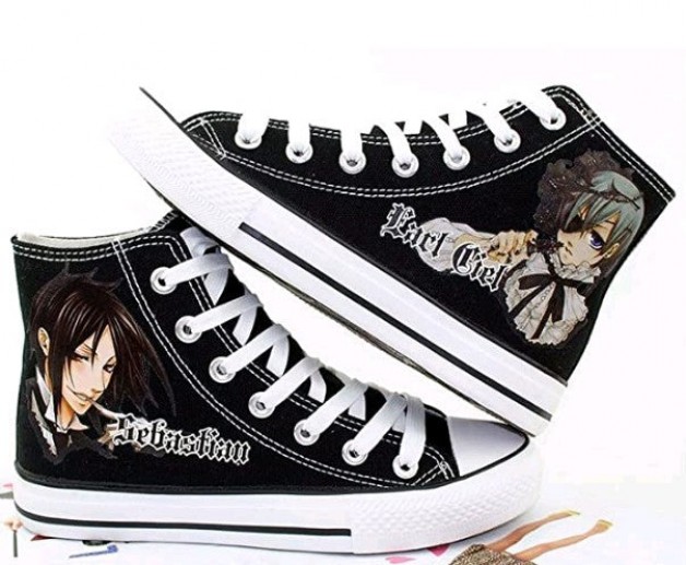 Black Butler Sebastian Michaelis Black Canvas Shoes