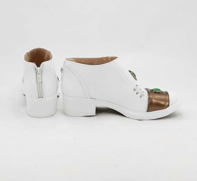 Jojo S Bizarre Adventure Rohan Kishibe White Pu Leather Shoes
