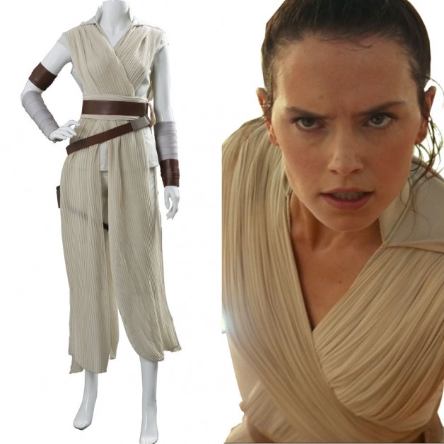 Star Wars:The Rise of Skywalker Rey Outfit Dress Cosplay Costume