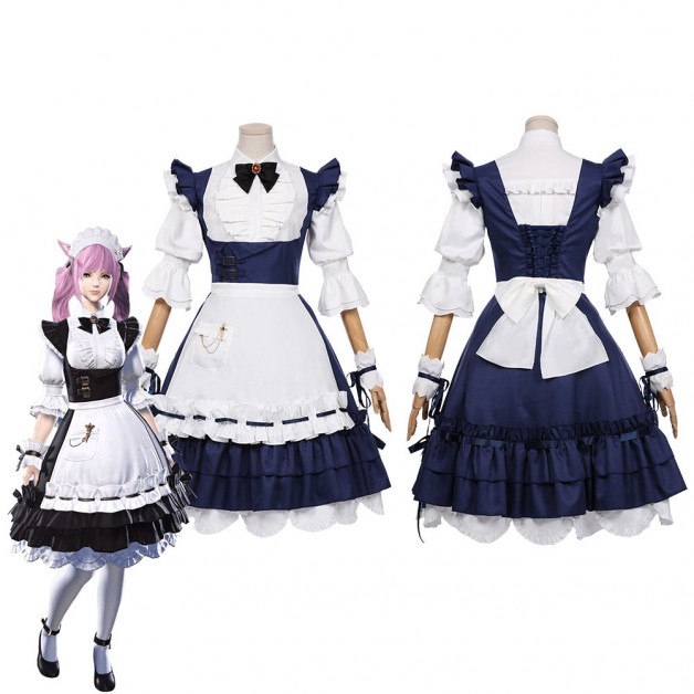 FINAL FANTASY XIV Miqo'te Maid Outfit Costume Costume