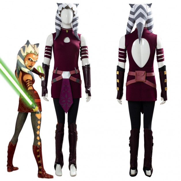 Star Wars: The Clone Wars Ahsoka Tano Halloween Carnival Suit Cosplay Costume