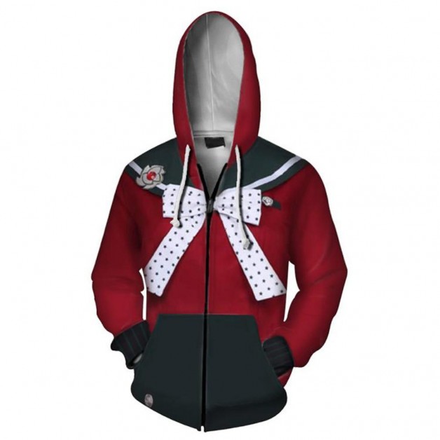 Danganronpa V3: Killing Harmony Harukawa Maki Hoodies Zip Up 3D Print Sweatshirt