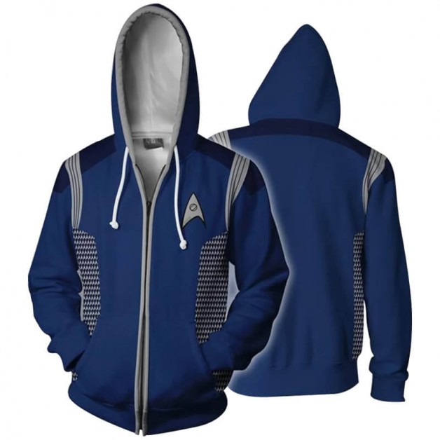 Star Trek Discovery 3D Hoodie Zipper Jacket Cosplay Costume