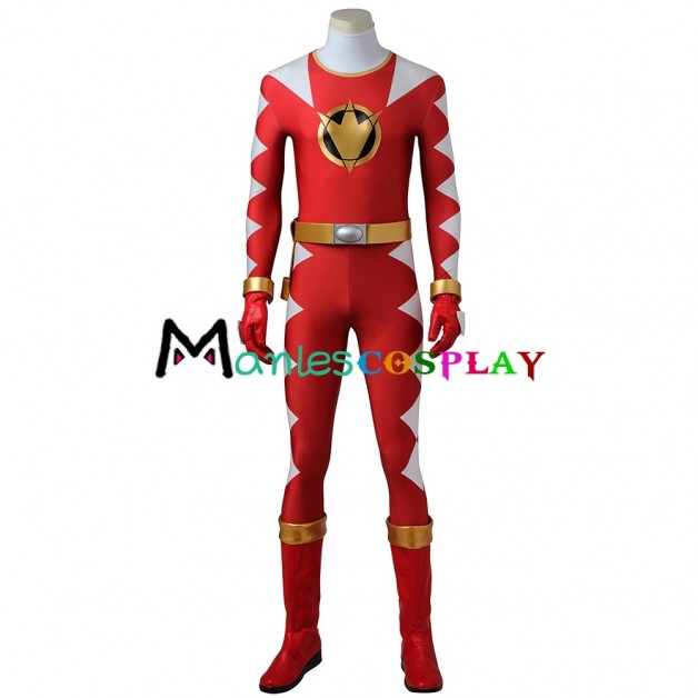 Conner McKnight Red Dino Ranger Costume For Power Rangers Dino Thunder Cosplay