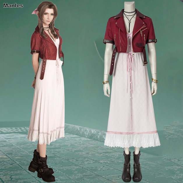 Final Fantasy VII Aerith Gainsborough Cosplay Costume