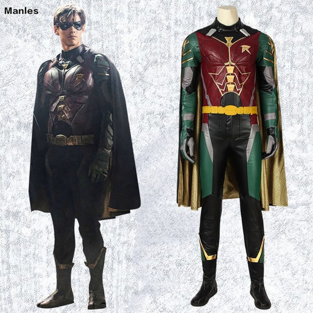 Batman Robin Nightwing Dick Grayson Cosplay Costume