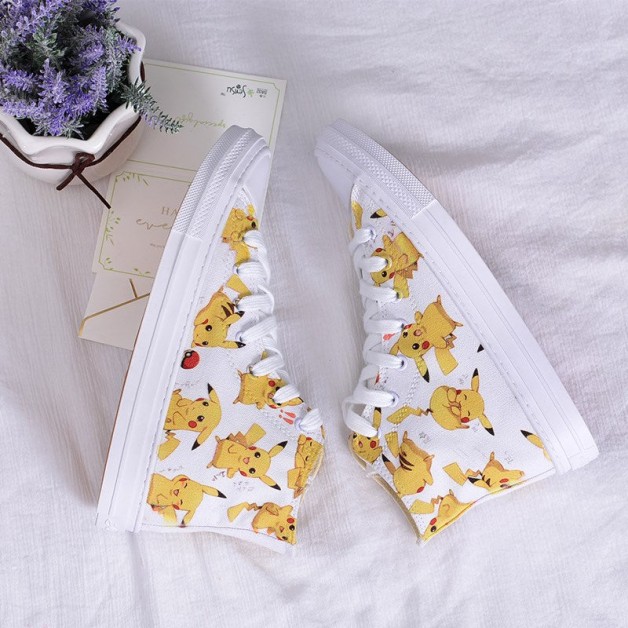 Pokémon Anime Pikachu Cosplay Shoes Canvas Shoes