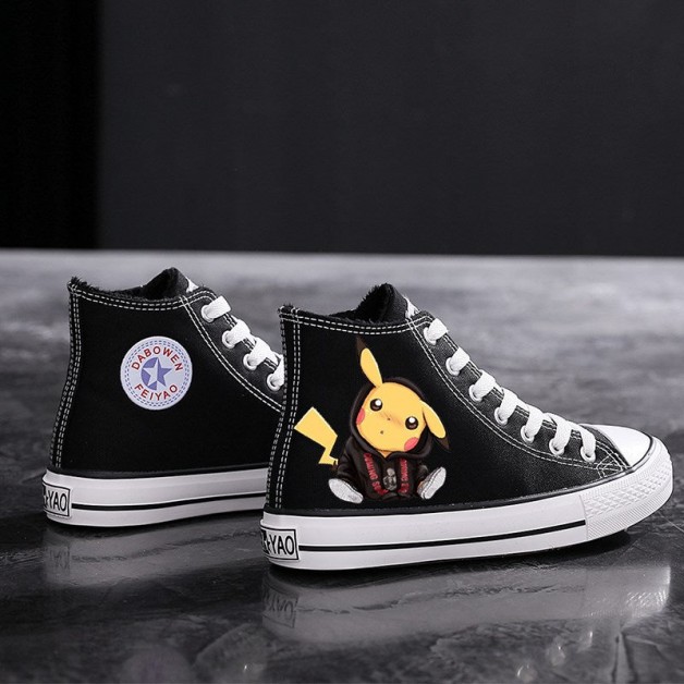 Pokmon Anime Pikachu Cosplay Shoes Canvas Shoes