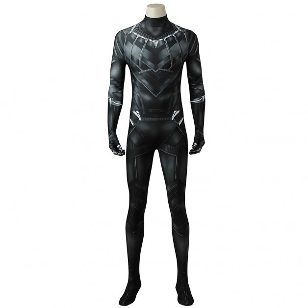 T'Challa Black Panther Jumpsuit Costume For Captain America Civil War Cosplay