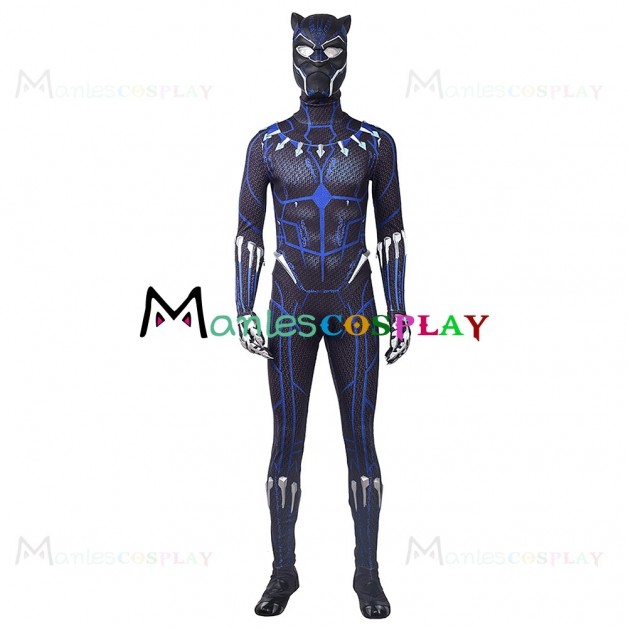 T'Challa Blue Costume For Black Panther 2018 Cosplay