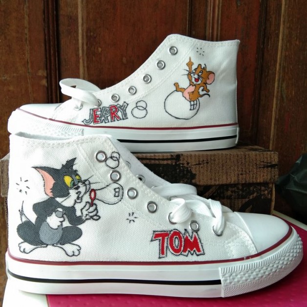 Tom And Jerry Cosplay Shoes Canvas Shoes