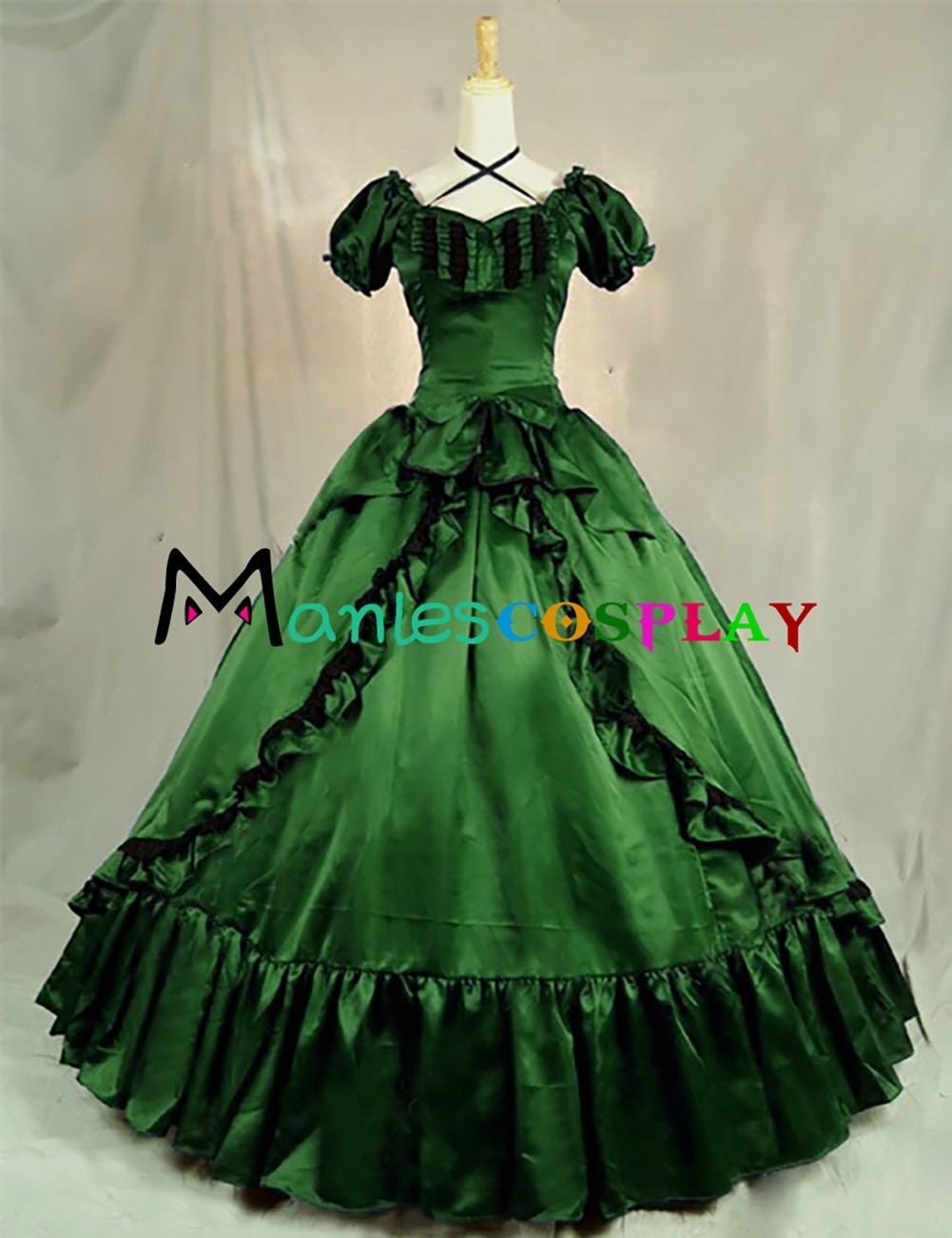 Gothic Lolita Pleated Short Sleeves Ruffles Falbala Ball Gown Dress