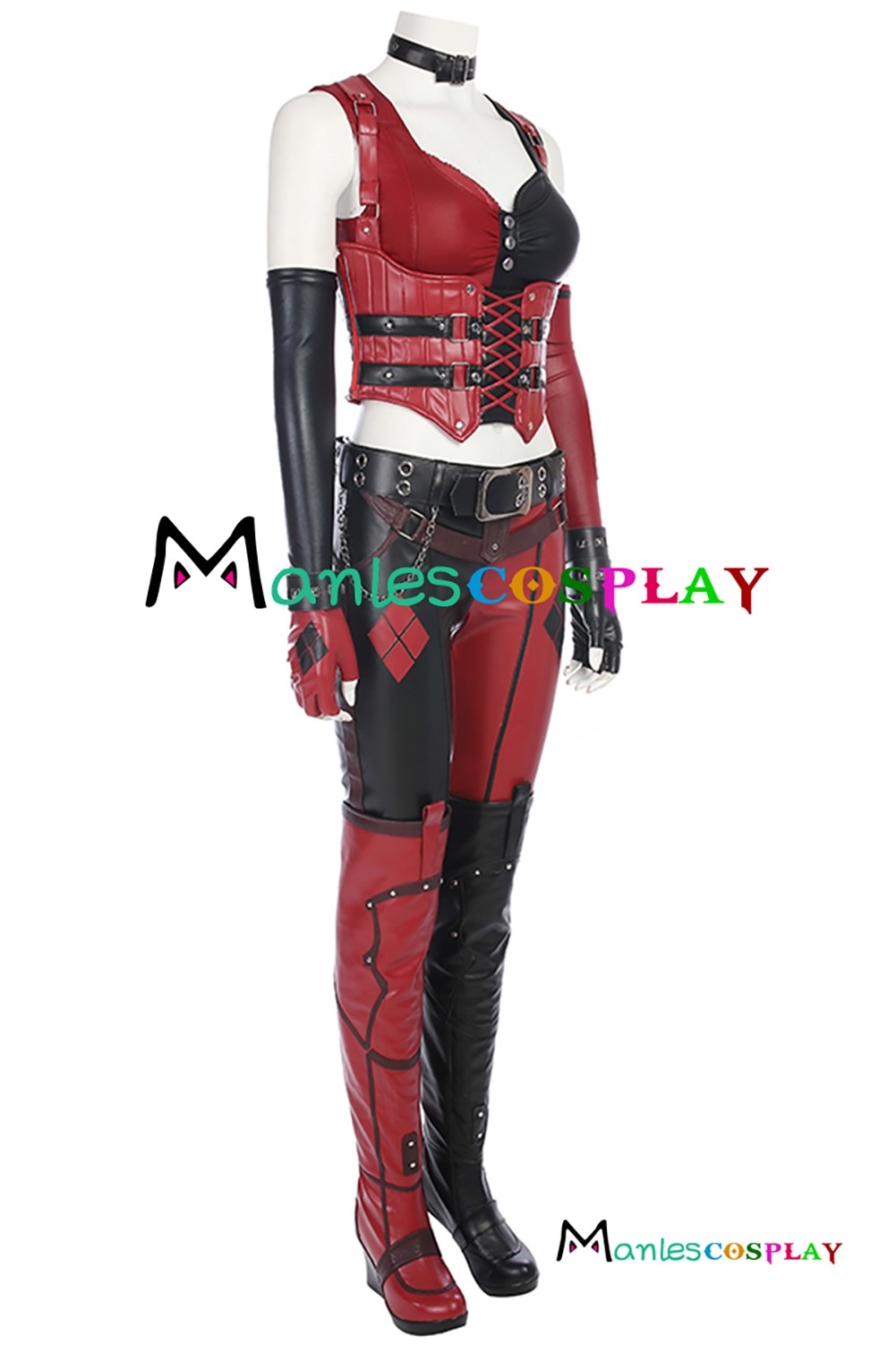 Harley Quinn Cosplay Costume Full Set Uniform From Batman Arkham Knight
