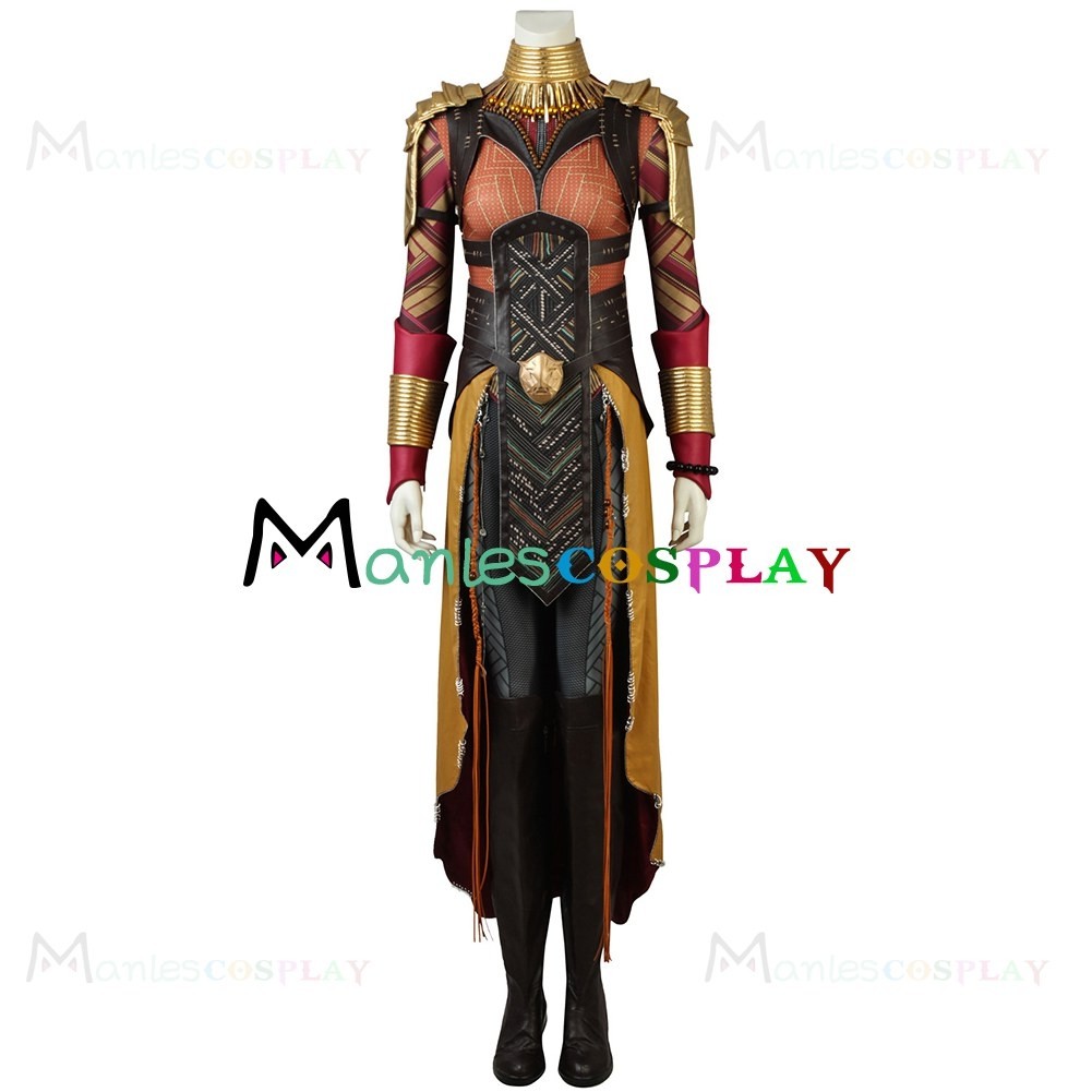 Hot Cakes 2018 Movie Black Panther Okoye Cosplay Costume Halloween Outfit Shoes 