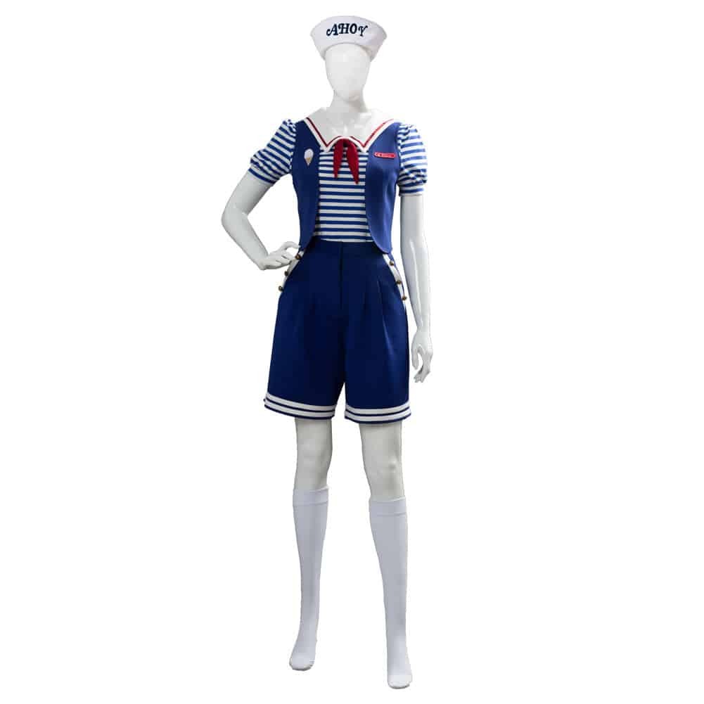 Stranger Things 3 Scoops Ahoy Robin Costume Adult TV Shows Stranger Things Costumes Manles