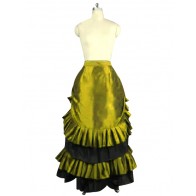 Classical Gothic Lolita Punk Tiered Falbala Lace Asymmetry Skirt