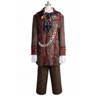 Alice In Wonderland Johnny Depp Mad Hatter Jacket Pants Tie 6 Pcs Cosplay Costume