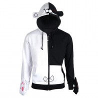 Danganronpa Monokuma Hoodies Long Sleeve Zip Up Thin Sweatshirt