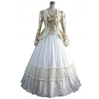 Gorgeous Herrlich Vintage Top Skirt Floral Print Lace Frilled Floor Length Dress