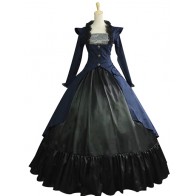 Classic Klassiker Victorian Gothic Lolita U Neck Lace Frill Long Sleeves Ball Gown Dress