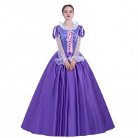 Rapunzel Queen Cosplay Costume Tangled Princess Dress