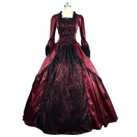 Classic Klassiker Lolita Retro Pagoda Sleeves Lace Frilled Brocaded Ball Gown Dress