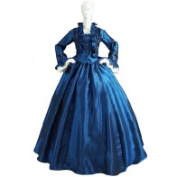 Elegant Gothic Lolita Vintage Frilled Lace Floral Button Ball Gown Dress